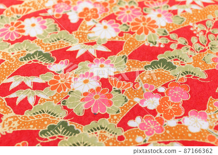 Yuzen Japanese paper up with blur Yuzen Japanese paper up with blur 87166362