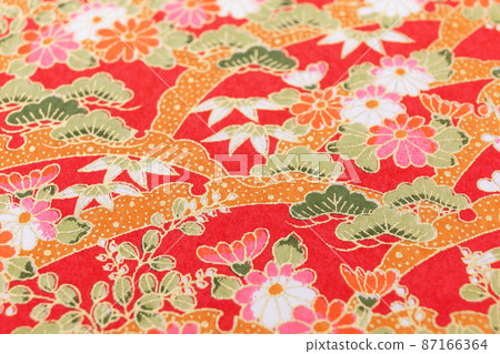 Yuzen Japanese paper up with blur Yuzen Japanese paper up with blur 87166364