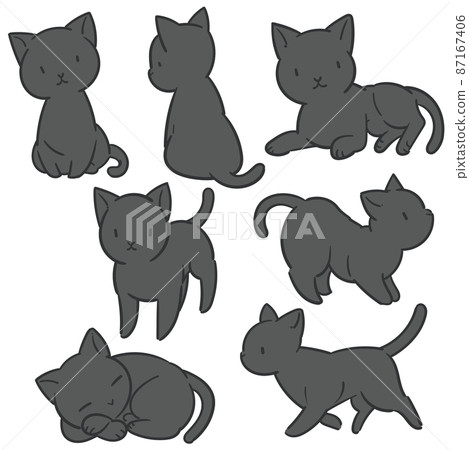 Black cat set 87167406
