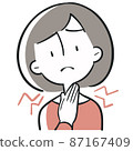 A woman with a sore throat 87167409