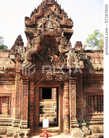 柬埔寨暹粒的Banteay Srei。 87167609