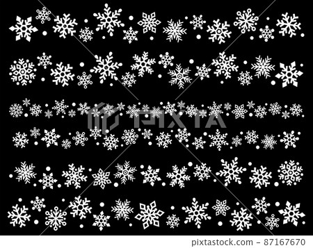 White snowflake line set 87167670