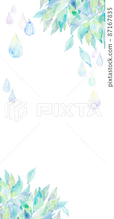 Rain hydrangea watercolor texture Rain hydrangea watercolor texture 87167835