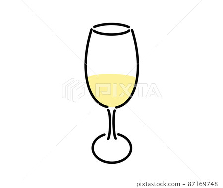 Glass with white wine Glass with white wine 87169748