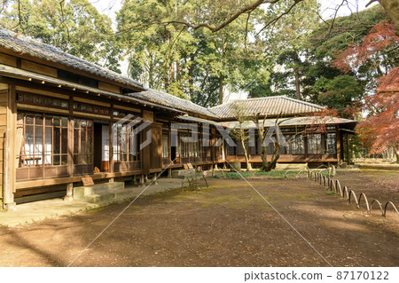 Autumn leaves of the former Iwasaki family Suehiro villa 87170122