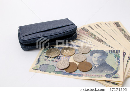 Money, banknotes, coins, wallets, wallets, yen, money, cash, economy, Japanese yen, cash, currency, bills, business 87171293