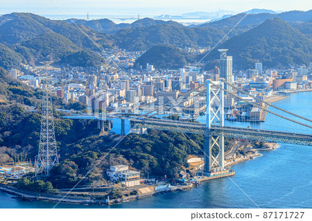 山口縣下關市日野山公園展望台眺望 87171727