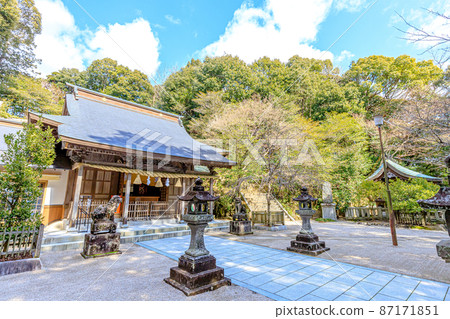 佐賀縣伊万里市冬季的伊万裡神社 佐賀縣伊万里市冬季的伊万裡神社 87171851