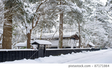 A tasteful winter Kakudate samurai residence street 87171864