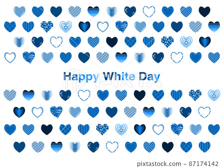 White Day White day blue heart pattern illustration White Day White day blue heart pattern illustration 87174142