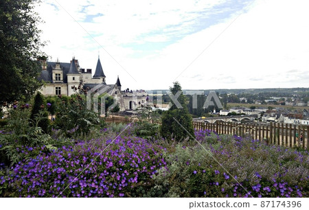 Old French castle Amboise Castle and Loire River Old French castle Amboise Castle and Loire River 87174396