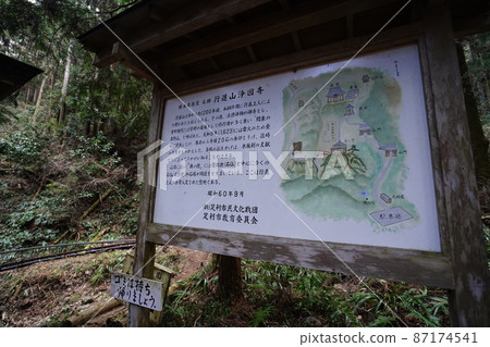 Guide map of Joinji Temple near the parking lot of Kodoyama Joinji Temple in Ashikaga City, Tochigi Prefecture 87174541
