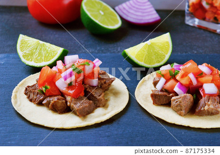 Delicious Mexican tacos 87175334
