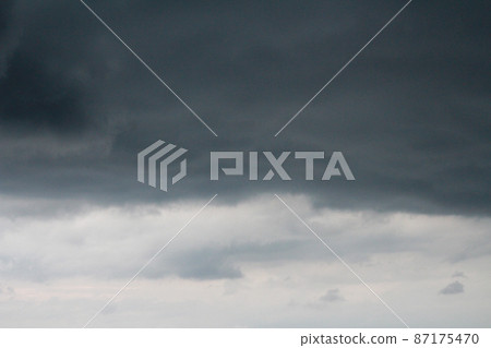 Dark sky and dramatic black cloud before rain. Dark sky and dramatic black cloud before rain. 87175470