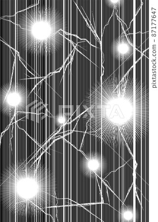 Shining light effect cartoon graphic material speed line lightning solid flash sea urchin flash background 87177647
