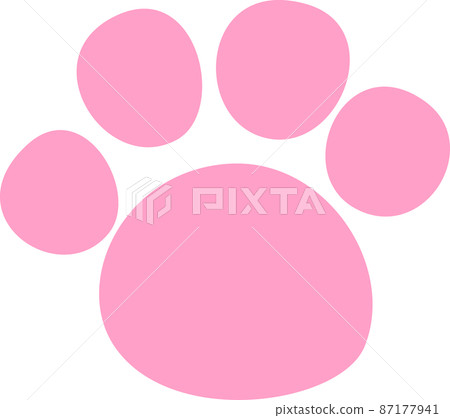 粉紅色的動物腳印 87177941