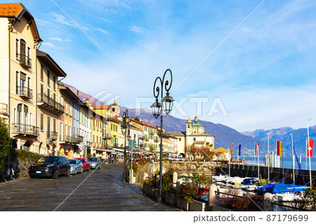 Lake and mountain scenery of Cannobio, Italy 87179699