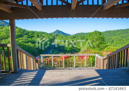 Akagi Shirakaba Ranch View from Miharuyama Observatory Early summer scenery Akagi Shirakaba Ranch View from Miharuyama Observatory Early summer scenery 87181663