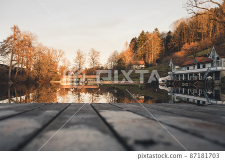 Drei Weihern or three lime trees in St.Gallen, Switzerland 87181703