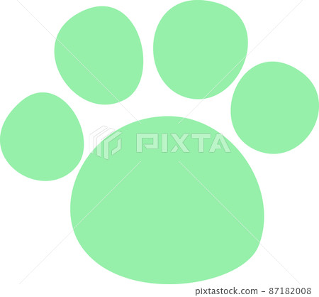 Green animal footprints 87182008