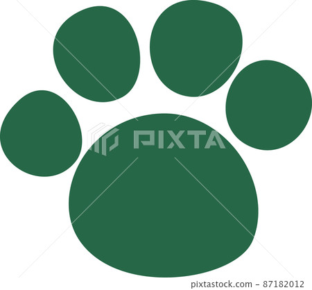 Dark green animal footprints Dark green animal footprints 87182012