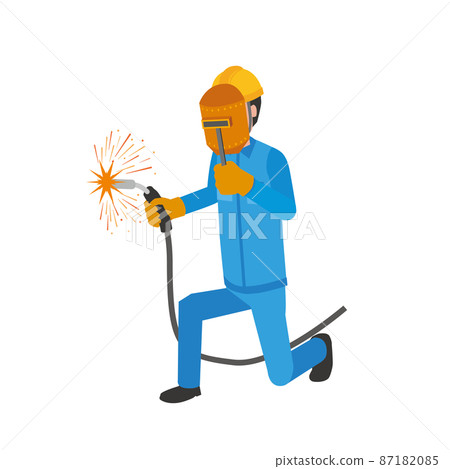 Workers doing welding work - Stock Illustration [87182085] - PIXTA