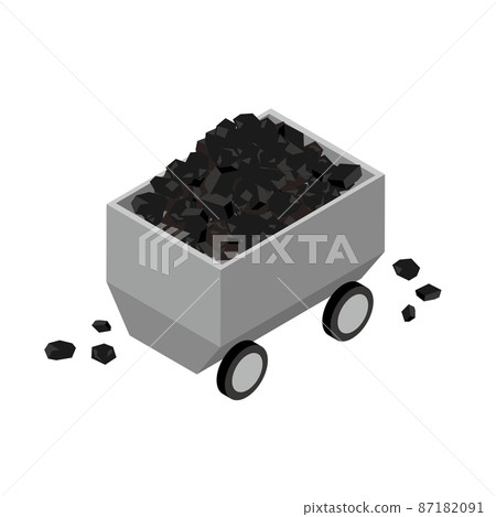 裝載在礦車上的煤炭 87182091