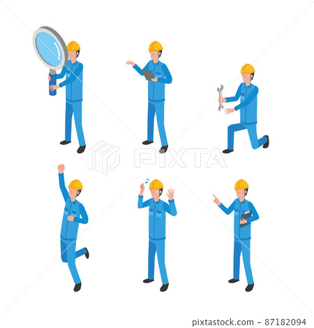 工人姿勢插圖集 87182094