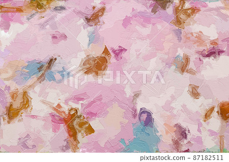 Abstract beautiful oil painting flowers Abstract beautiful oil painting flowers 87182511