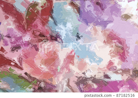Abstract beautiful oil painting flowers Abstract beautiful oil painting flowers 87182516