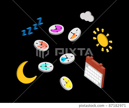 social jetlag is the discrepancy in a sleep... - Stock Illustration ...