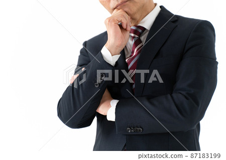 Businessman senior worries think Businessman senior worries think 87183199