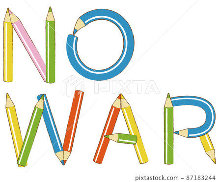 NOWAR anti-war peace opposition to war protest colored pencils pencil writing utensils 87183244