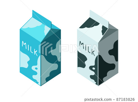Milk carton isometric 500 ml without line Milk carton isometric 500 ml without line 87183826
