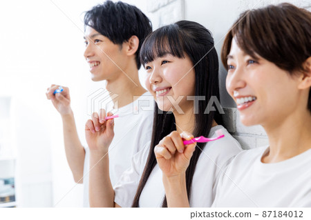 Teeth brushing family 87184012