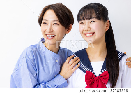 Parent-child uniform white background 87185268