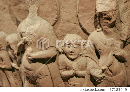 the buddhism of Stone carving at display 29 May 2005 87185449