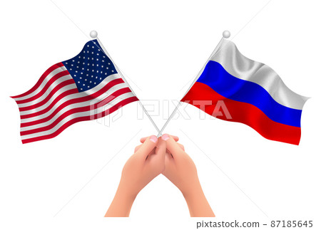 美國俄羅斯國旗手 美國俄羅斯國旗手 87185645