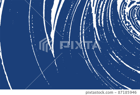 Grunge texture. Distress indigo rough trace. Delicate background. Noise dirty grunge texture. Mind-blowing artistic surface. Vector illustration. 87185946
