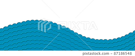 Illustration of abstract blue wave Illustration of abstract blue wave 87186548