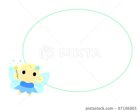 Blue fairy icon with oval frame 87186865