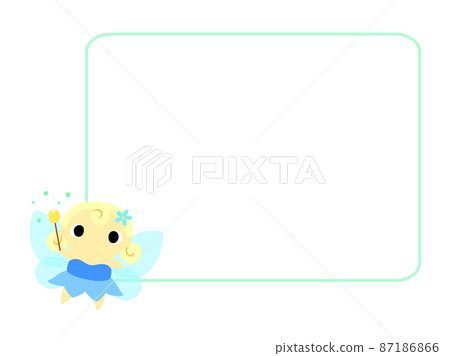 Blue fairy icon with square frame 87186866