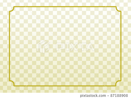 Illustration background material: simple gold Japanese pattern background, Japanese pattern frame 87188908