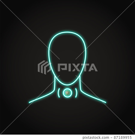 Neon choking feeling icon in line style Neon choking feeling icon in line style 87189955