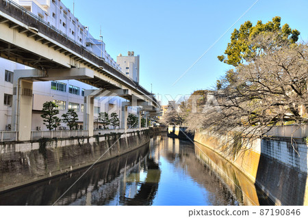 從江戶川橋/神田川向上游看（東京都文京區）[2022.2] 87190846