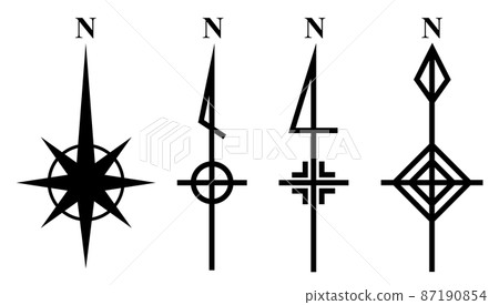 Illustration of directional mark indicating... - Stock Illustration ...