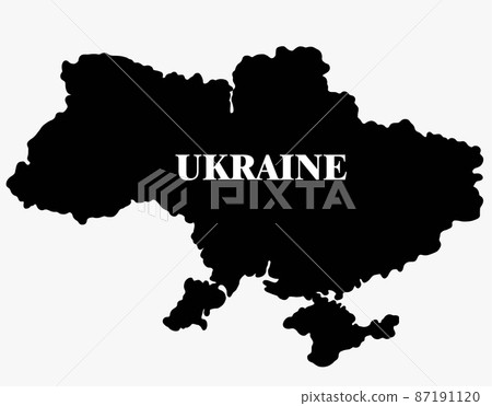 Doodle freehand drawing of Ukraine map. 87191120