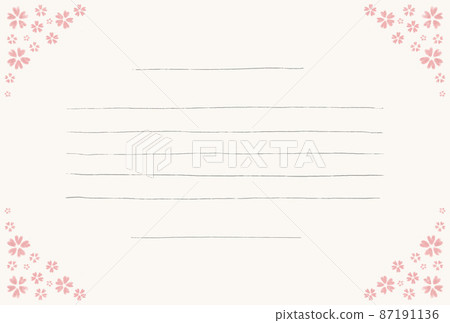 簡單可愛的櫻花框淺棕色 簡單可愛的櫻花框淺棕色 87191136