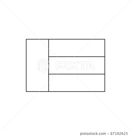 Black outline flag of United Arab Emirates.Thin line icon Black outline flag of United Arab Emirates.Thin line icon 87192625