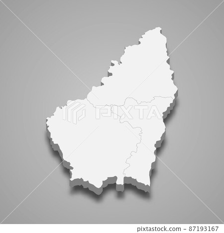 3d isometric map of Ardeche is a department in France 3d isometric map of Ardeche is a department in France 87193167